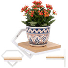 Wandstandaard - Plantenrek - Staal - 26 x 26 Cm - Zwart/Bruin - 10 Kg