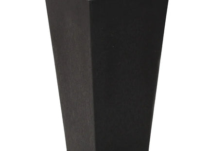 Bloempot - Voor Binnen en Buiten - 100% Gerecycleerd Rubber - Onbreekbaar - 26.5 x 26.5 x 50 CM - Zwart