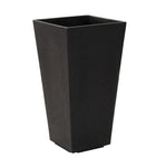 Bloempot - Voor Binnen en Buiten - 100% Gerecycleerd Rubber - Onbreekbaar - 26.5 x 26.5 x 50 CM - Zwart