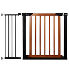 Traphekje | 104 - 110 cm | Traphek | Veiligheidshekje | Metaal | Hout | Zwart/Bruin