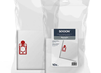 SQOON® Stofzuigerzakken geschikt voor Numatic 2BH 320/390 - Gelijk aan model: 604016 - High Filtration voor optimale stofopname