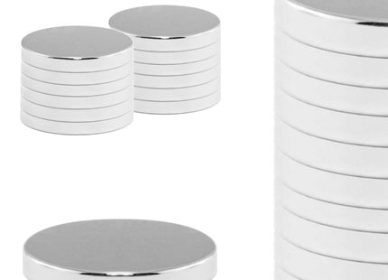 Magneten | Koelkastmagneten | Neodymium Magneten | Rond | Zilver
