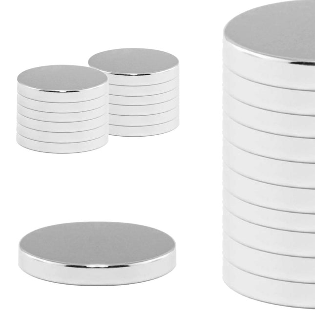Magneten | Koelkastmagneten | Neodymium Magneten | Rond | Zilver