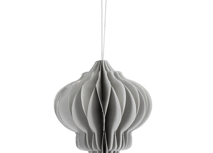 Kerstbal | Papier | 12,5 Cm | 3D | Grijs | 6 Stuks