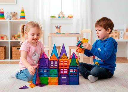 Springos® Magnetisch speelgoed - Speelgoed Kasteel - 48 Stuks - Montessori speelgoed - Speelgoed kinderen
