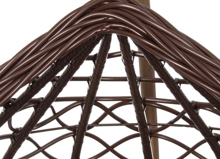 Hangstoel | Egg Hangstoel | XXL 125 cm | Inclusief Standaard & Kussen | Bruin