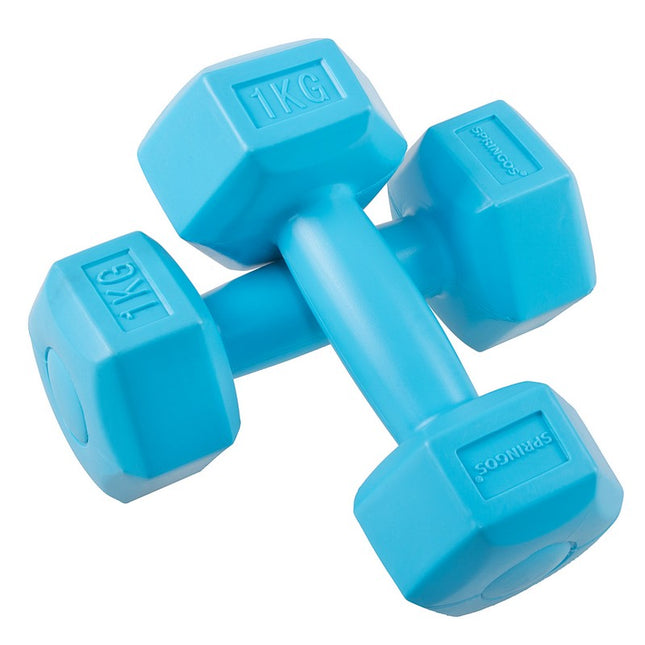 Dumbbell Set - 1 KG - Blauw - Oefengewichten
