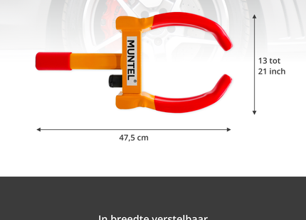 Wielklem -13 Tot 21 Inch - Auto - Caravan - Aanhanger - Camper - Rood/Geel