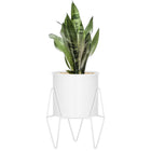 Staande Bloempot | Plantenbakken | Bloempothouder | Metaal Wit | 22 cm