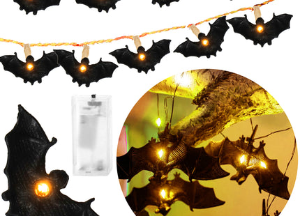 Halloween Decoratie - Lichtslingers - Verlichting - Vleermuizen - 20 LED