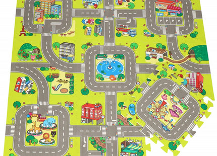 Speelmat | Speelmat Foam | Puzzelmat | Verkeersmat | 9 Puzzelstukken