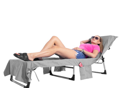 Strandlaken Voor Ligbed | Badlaken | Strandhanddoek | Microvezel | 210 x 75 cm | Grijs