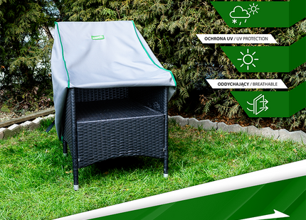 Stoelhoes -Stoel cover - Tuinset - Buitenstoelen - Weersbestendig - Outdoor Stoelhoes  - 58 x 60 x 80 Cm - Grijs