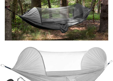Klamboe - Hangmat - Camping - 200 KG -260 x 140 CM - Grijs