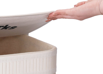 Wasmand | 100 Liter | 2 Vakken | Lights | Darks | Wit
