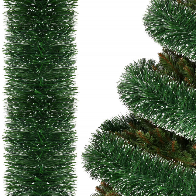 Kerstslinger | Guirlande | Kerstversiering | 6 m | Groen/Wit