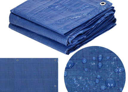 Afdekzeil | Dekzeil | Zeildoek | Waterdicht | PVC | 6 x 8 m | 60 g/m2 | Blauw