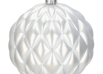 Kerstballen | 30 Stuks | 6 cm | Zilver/Wit