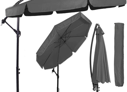 Parasol | Parasols | Kantelbaar | Met Ventilatie | Donkergrijs | Ø300 CM