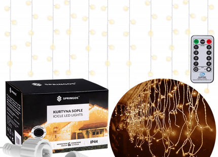 IJspegel Verlichting | 20 m + 2.5 m Snoer | Inclusief Afstandsbediening | 500 LED | Warm Wit | Koppelbaar