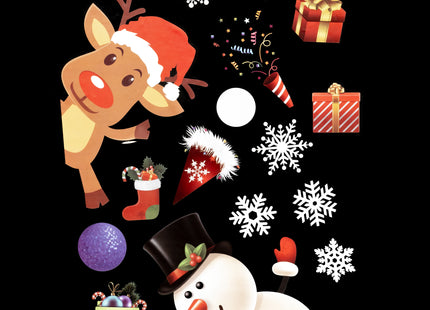 Raamstickers – Kerst – Kerst Stickers – Raamstickers Kinderen – Kerstversiering voor Binnen – Kerstdecoratie – 62 stuks