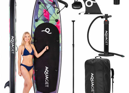 SUP Board - Opblaasbaar Paddle Board - Met Tas - Met Zitje -Inclusief Accessoires - Complete Set - Max. 150KG - 320x81cm - Meerkleurig