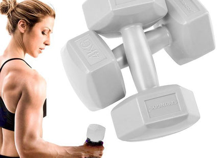 Dumbbell Set - 4 KG - Lichtgrijs - Oefengewichten