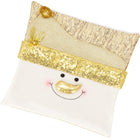 Sierkussenhoes | Kussenhoes | Kussensloop | Woonaccessoires | Kerstman | Goud | 40 x 40 cm | 1 Stuk |