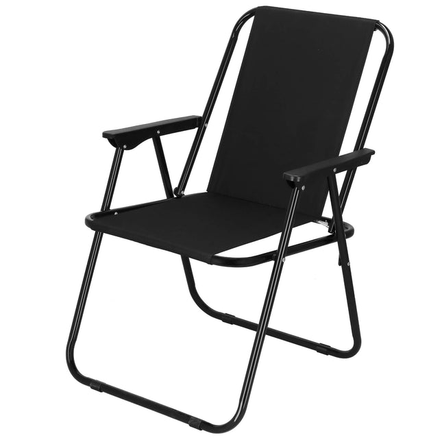 Campingstoel | Kampeerstoel | Vouwstoel | Visstoel | Inklapbaar | Zwart