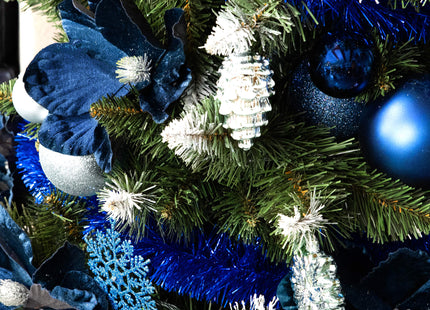 Kerstballen | 4 Stuks | 12 cm | Marineblauw