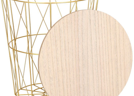 Salontafel | Salontafel Set | Rond | 3-Delig | Goud/Hout