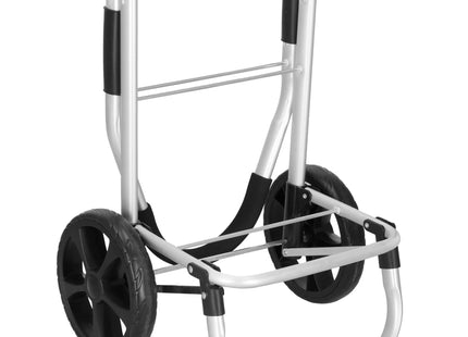 Boodschappentrolley - Boodschappenkrat - Met Twee Wielen - Grijs - Zwart - 42 L - 28 KG - 99 x 57 CM