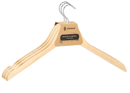 Houten Kledinghangers - 3 Stuks - Draaibaar - Luxe