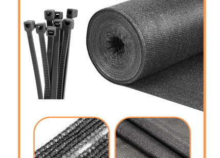 Zichtbreeknet | Zichtdoek | Privacynet | Schaduwdoek | Rol 1,5 x 50 m | 90 % Schaduw | 140g/m² | Antraciet