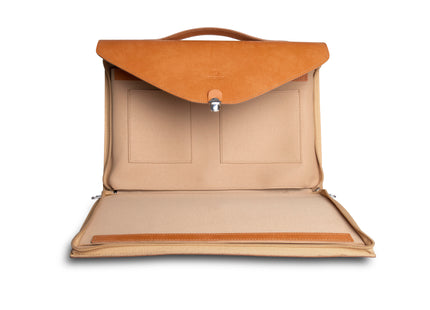 Leren Aktetas - Laptoptas - 15/16 inch - Bruin - 41 x 31 x 2,5 CM
