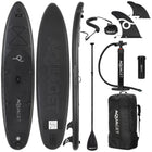 SUP Board - Opblaasbaar Paddle Board - Met Tas - Met Zitje -Inclusief Accessoires - Complete Set - Max. 150KG - 350x81cm - Zwart