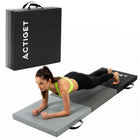 Fitnessmat | 3 Delig | 180 x 60 x 5.5 cm | Zwart/Grijs