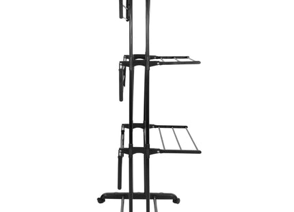 Wasrek - Droogtoren - Droogrek - 4 - Etages - Inklapbaar - Inclusief- Wielen - Draaibaar - 180x75,5x49 cm