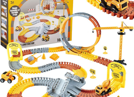 Racebaan | Bouwplaats | Inclusief Trucks | 180 Delen | Multicolor