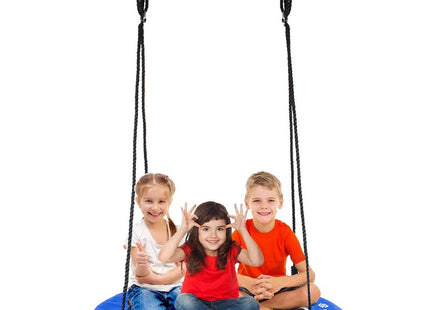 Nestschommel | Kinderschommel | Ø120 CM | Max 180 KG | Blauw/Zwart