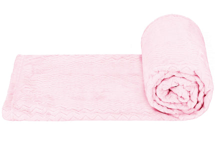 Plaid | Sprei | Deken | 70 x 160 cm | Pluche | Roze