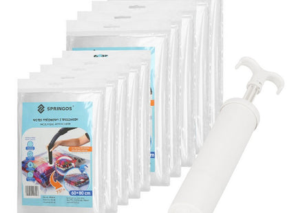Vacuümzakken Set | Opbergzakken Kleding | Herbruikbaar | 10 stuks | 2 maten | Transparant | Inclusief Pomp