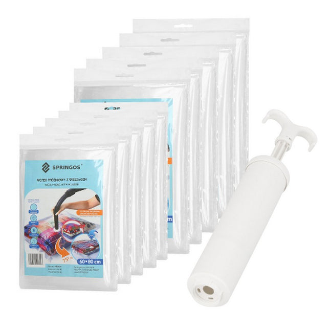 Vacuümzakken Set | Opbergzakken Kleding | Herbruikbaar | 10 stuks | 2 maten | Transparant | Inclusief Pomp