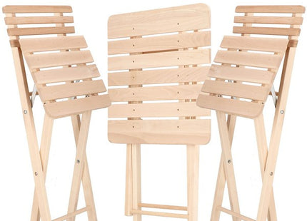 Tuinset | Tuintafel | Tuinstoelen | 3-delig | Opvouwbaar | Naturel
