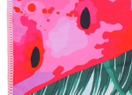 Strandlaken | Badlaken | Strandhanddoek | Microvezel | 180 x 100 cm | Roze/Groen