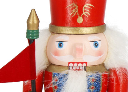 Notenkraker Kerst | Houten Soldaat | Kerstversiering | Multicolor | 15 cm