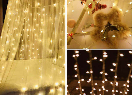 Lichtgordijn | IJspegel Verlichting | Inclusief USB En Afstandsbediening | 200 LED | Warm Wit