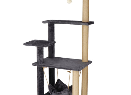 Krabpaal - 6 Etages - Voor Katten - Toren - Meubelbescherming - 52 x 37 x 121 cm - Grijs