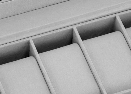 Horlogedoos - Horlogebox - Horlogeopberger  - Zwart - Grijs - 10 Horloges