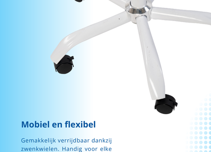Flipover Whiteboard - Magnetisch - Verrijdbaar - In Hoogte Verstelbaar - 102 x 72 cm